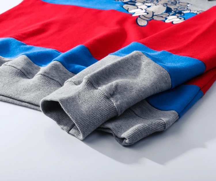 Новинка 19ss Мужская Роскошная вышивка 3 маленькие поросята Kenye толстовки с капюшоном толстовки бархатные хлопковые Drake плотные флисовые# E70