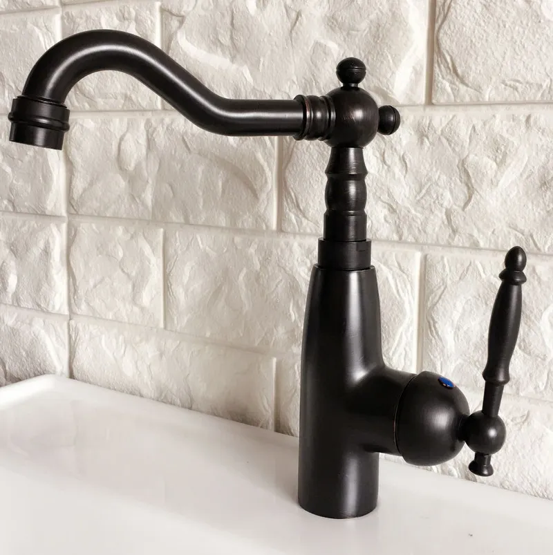 Kitchen Wet Bar Bathroom Vessel Sink Faucet Black Oil Rubbed Bronze One Handle Swivel Spout Mixer Tap Single Hole mnf374 Kitchen Wet Bar Bathroom Vessel Sink Faucet Black Oil Rubbed Bronze One Handle Swivel Spout Mixer Tap Single Hole mnf374