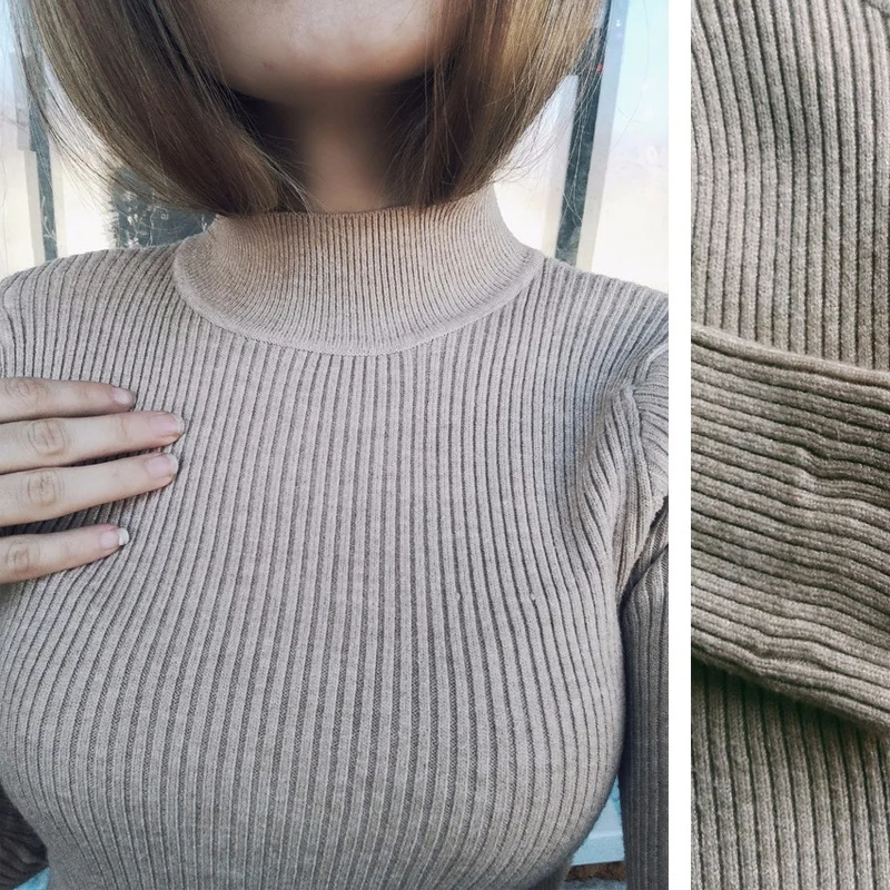 2019 Autumn Winter Women Pullovers Sweater Knitted Elasticity Casual Jumper Fashion Slim Turtleneck Warm Female Sweaters 2019 Autumn Winter Women Pullovers Sweater Knitted Elasticity Casual Jumper Fashion Slim Turtleneck Warm Female Sweaters
