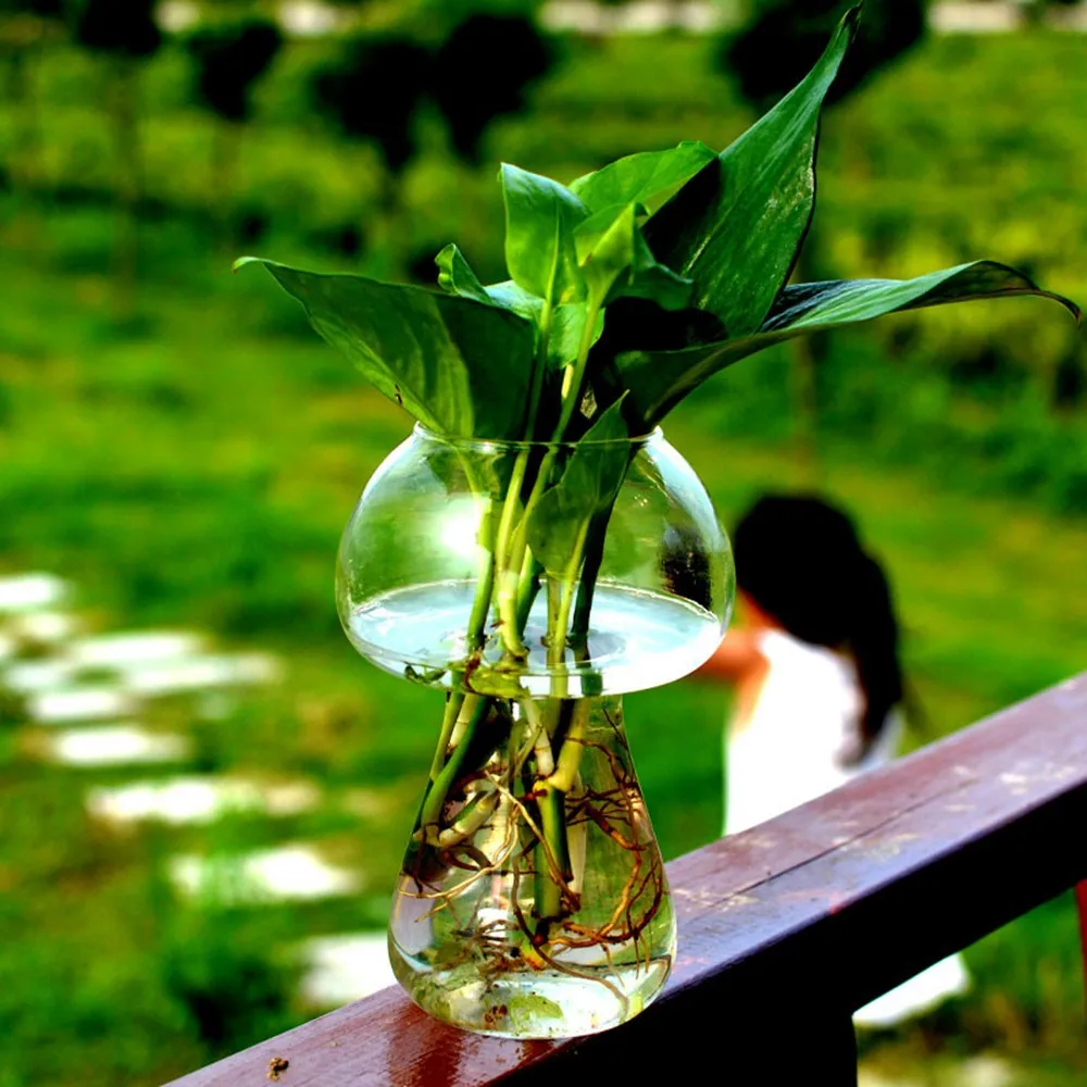 Стеклянная ваза в форме гриба стеклянная Террариум Бутылка Контейнер Декор современный стиль