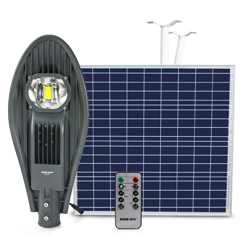 70W Solar Powered Panel LED Street Light 30W Remote Control Solar Garden Lamps With Timer Function