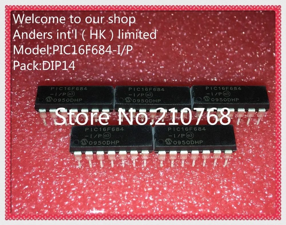 10pcs/lot PIC16F684 I/P 16F684 I/P PIC16F684 DIP14-in Integrated ...