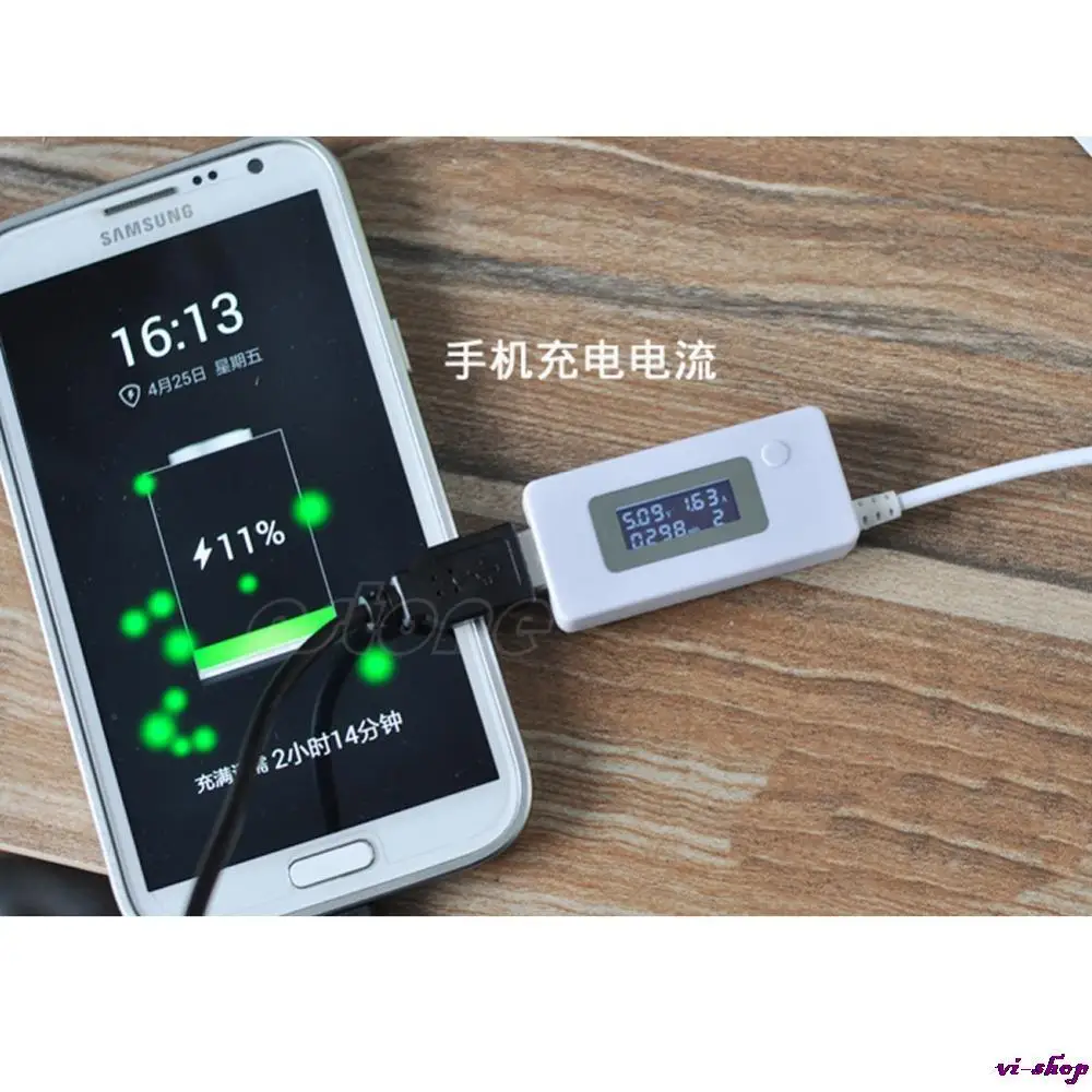 LCD USB Digital Mini Voltage Current Detector Mobile Power Charger Tester Meter Free Shipping