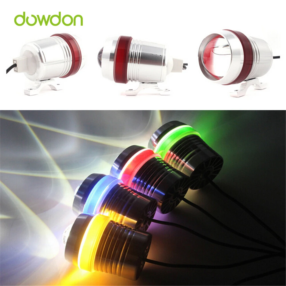 10pcs Colorful CREE U3 Angel Eye LED Headlight Motorcycle LED Spot Fog