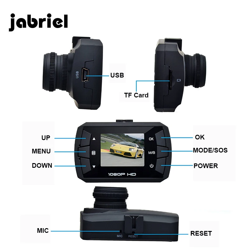 Автомобильный мини видеорегистратор Jabriel авторегистратор 1 5 дюймовый