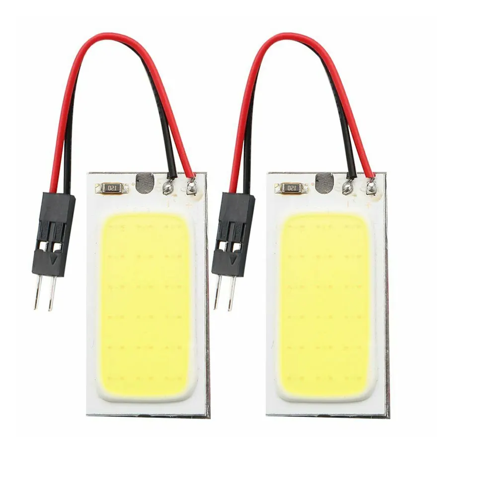 T10 COB 16 24 36 48 чипов W5W C5W Festoon BA9S 3 адаптера Светодиодная панель для автомобиля