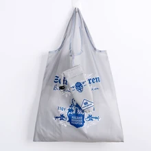 Стильная Водонепроницаемая нейлоновая многоразовая сумка для покупок, Женская Складная Сумка-тоут, переносная тканевая Эко сумка для продуктов, складная сумка