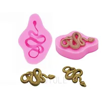 Serpent Silicone moule, gâteau, bonbons, argile, Animal, bijoux, biscuits, résine, serpent fondant polymère argile souple glaçage chocolat moule