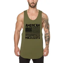 Летние для мужчин жилет хлопок стрейч дна нижнее бельё для девочек спортивный жилет для бега печати Бодибилдинг Рубашка без рукавов