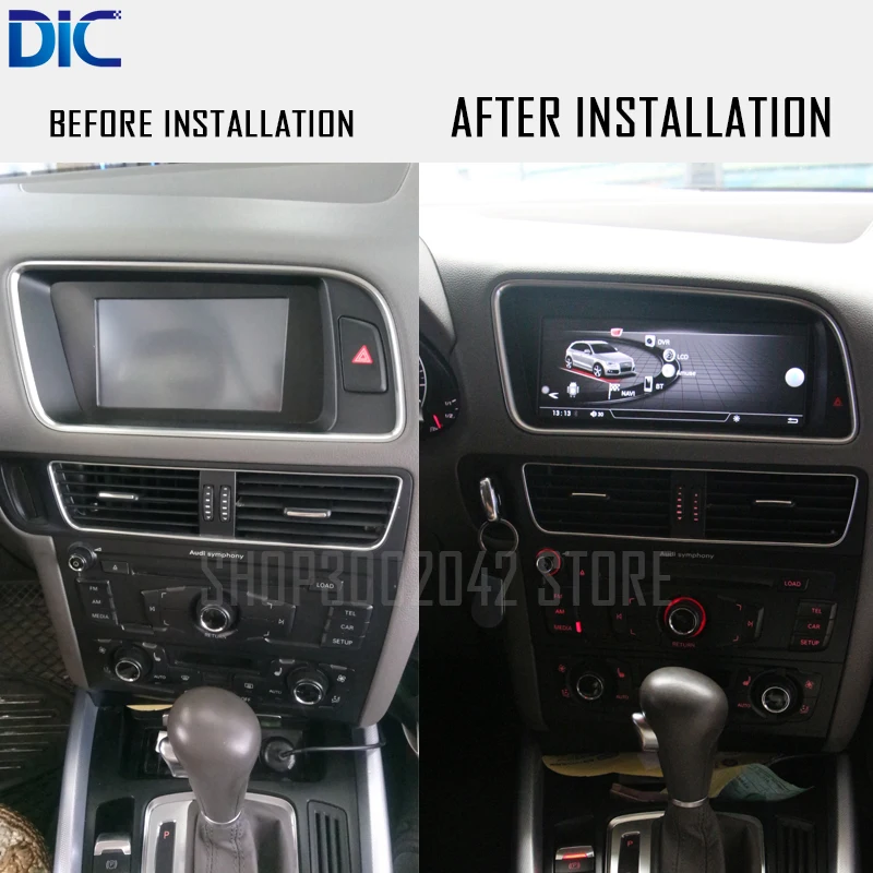 Excellent DLC Android system GPS navigation player Right Hand Left Hand 8.8 2G 16G 4G 10.25 inch WIFI video /For Audi Q5 2010-2016 8