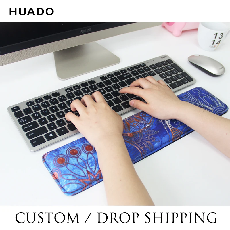  Keyboard Wrist Rest Pad/Mouse Wrist Rest Memory Foam Superfine Fibre Support for Office/ Computer/ 
