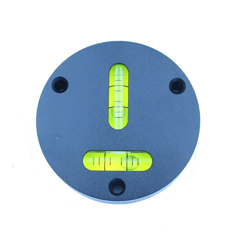 QASE t-тип пузырьковый круглый спиртовой уровень пузырьковый металлический круглый уровень размер инструмента 50*13 мм - Цвет: Black and Green