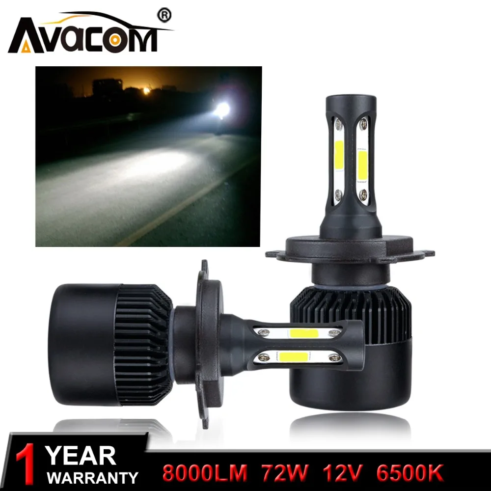 

Avacom 2 Pieces H4 HS1 Motorcycle Headlights Bulb 12V 6500K 8000Lm H1 H3 H7 H11 LED Lights For Motorbike Scooter Moto