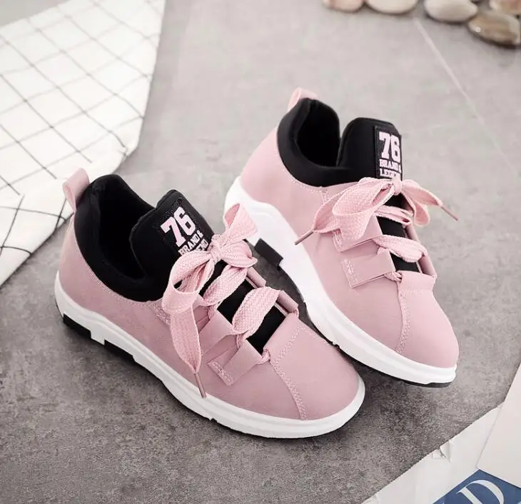 

Big Size 35-40 Spring Autumn Genuine Leather Sneakers Women Black Shoes Fashion Lace-up Platform Shoes For Women