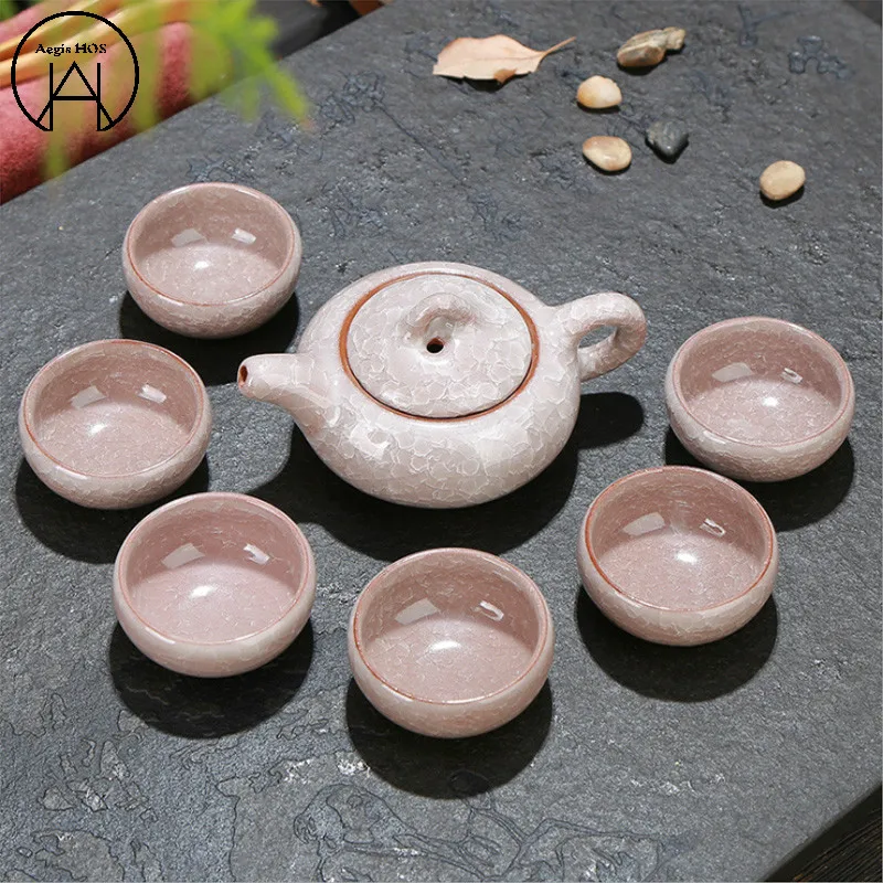 Разноцветный ледяной трещин глазурь Керамическая Чайный набор кунг-фу чайная чашка, Чай Аксессуары маленькая чайная чаша под заказ логотип