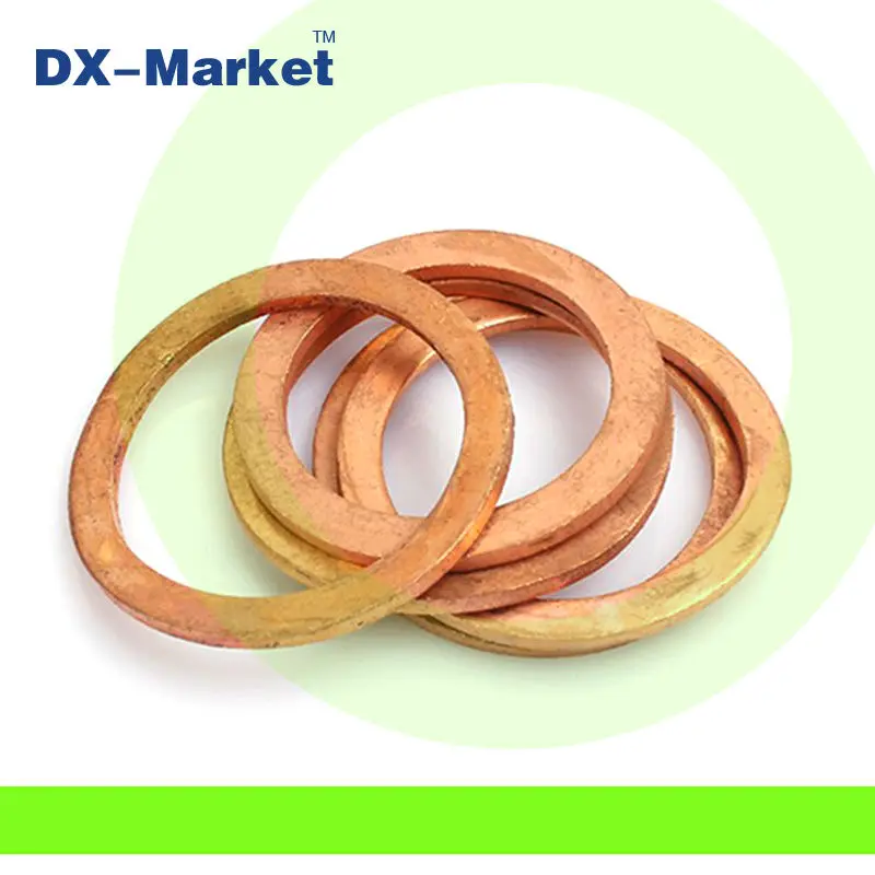 20Pcs Flat Copper Washer 17 mm x 30 mm x 2 mm for Screw Bolt