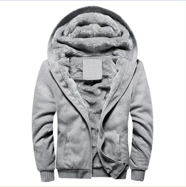 2018 New Fleece Wool Thick Hooded Coat Men's Winter Warm Coats Casual ...