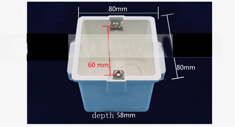 Универсальный тип переключатель розетка Провод нижняя коробка 80*80*60 мм огнестойкости ПВХ предварительно похоронен 6 см Соединительная коробка 2 шт