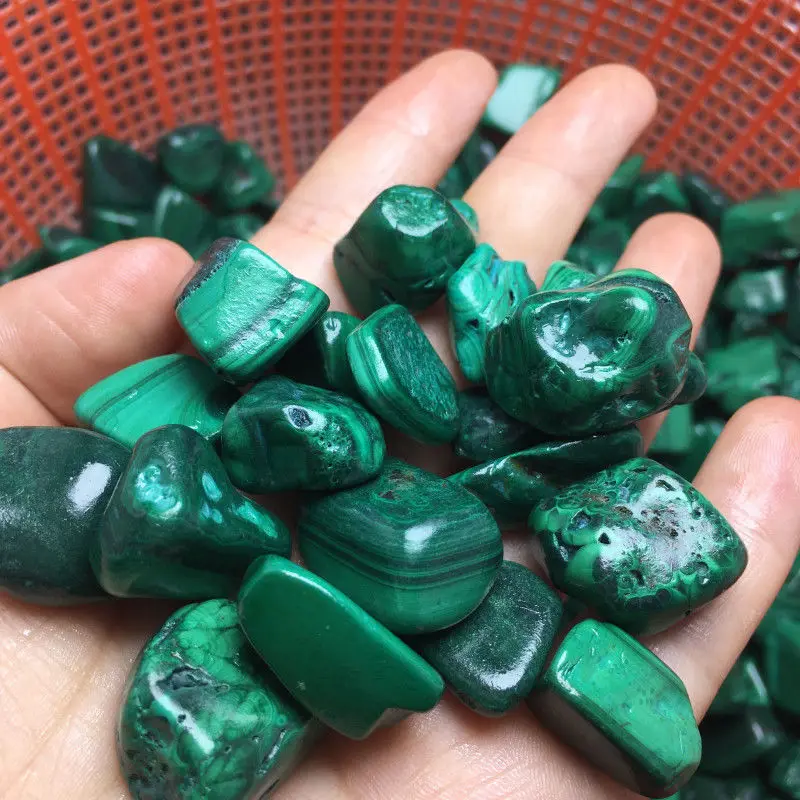 malachite gravel bulk tumbled stones crystal healing 100gin Stones