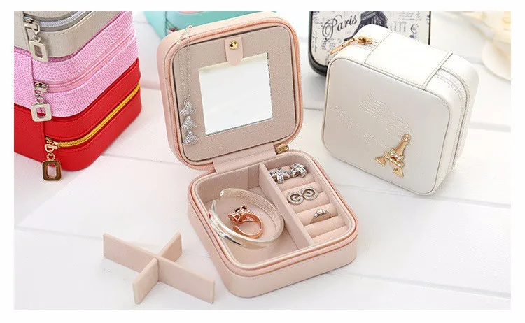 Jewelry Packaging Box Casket Box For Exquisite Makeup Case Cosmetics Beauty Organizer Container Boxes Graduation Birthday Gift