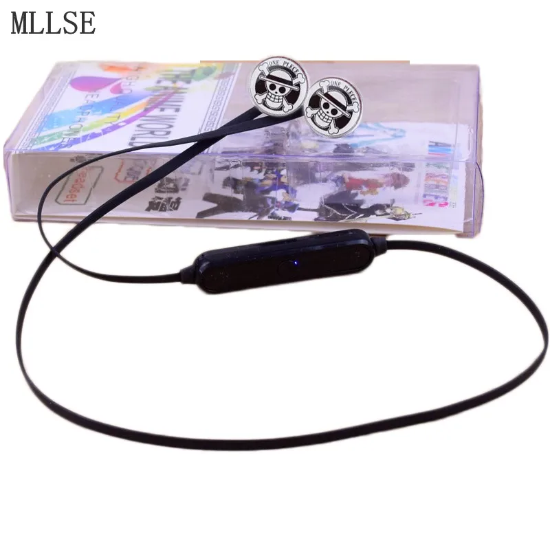MLLSE Anime One Piece Luffy Pirata Cráneo Auriculares Bluetooth Inalámbrico Auriculares Deporte Auricular Bluetooth Auriculares Estéreo Earbud