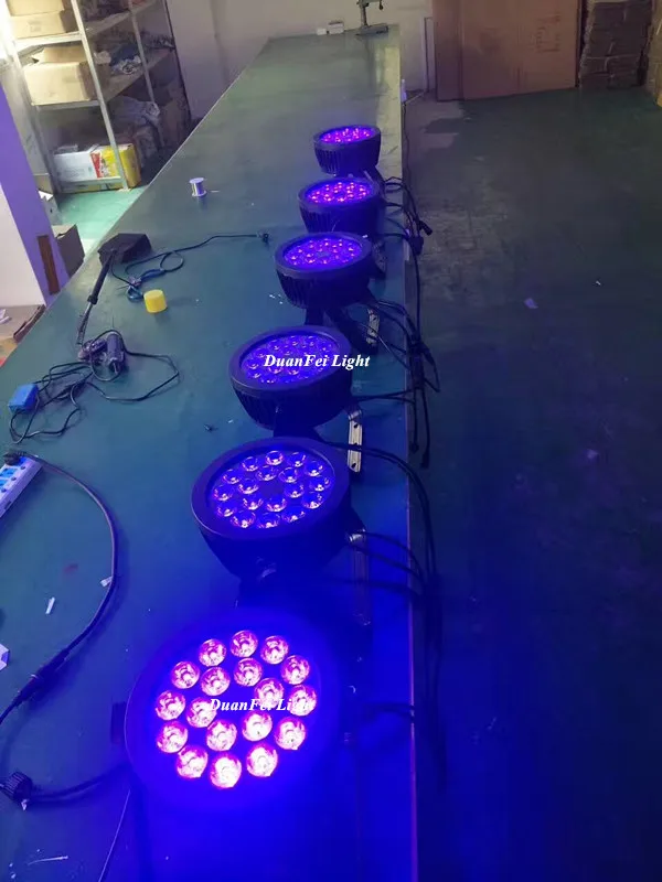 18x18w led flat par