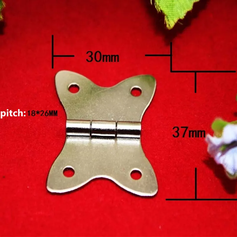 White-Butterfly-Metal-Cabinet-Door-Luggage-Furniture-Hinge-4-Holes-Decor-Antique-Vintage-37-30mm-12Pcs