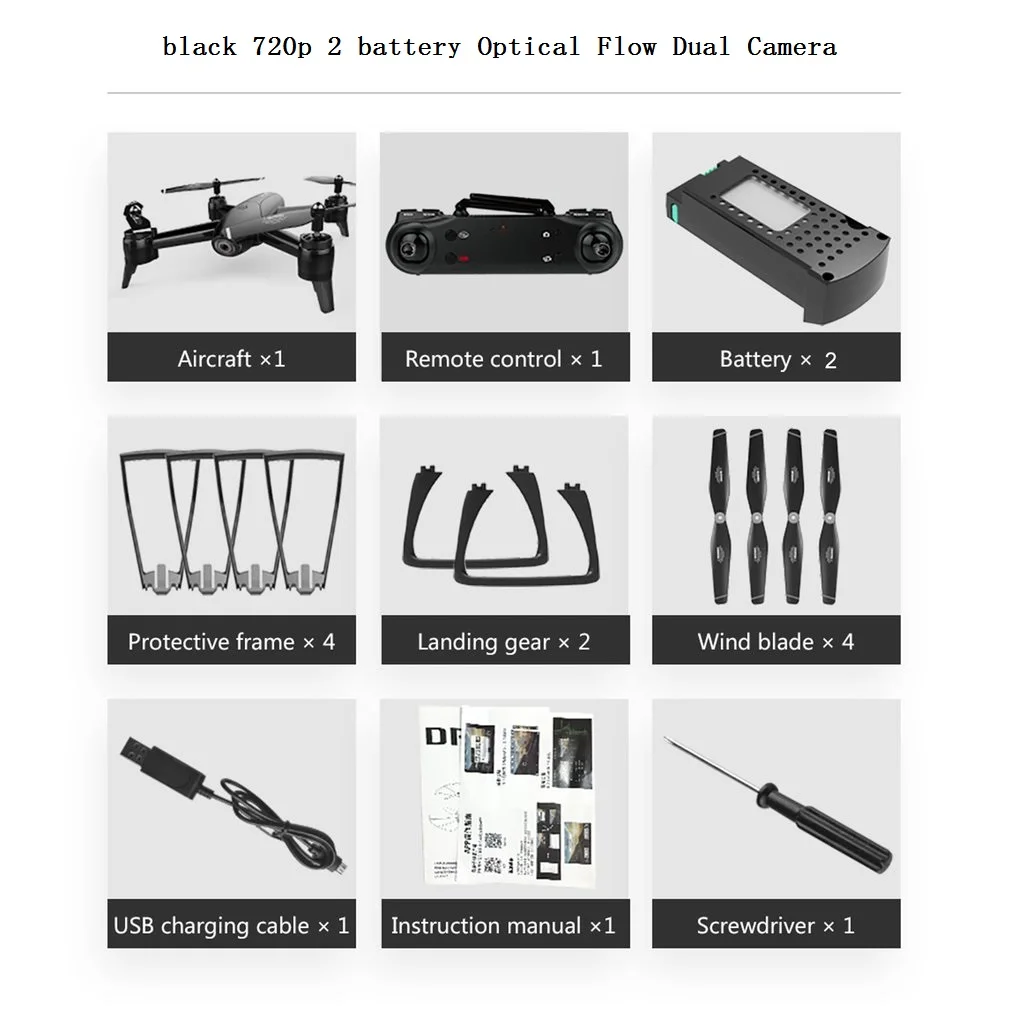 SG106 4K Радиоуправляемый Дрон Optische Stroom 1080P 720P HD Двойная камера в реальном времени антенна видео RC Квадрокоптер самолет вертолет Дрон - Цвет: 720p  Flow Dual 2b