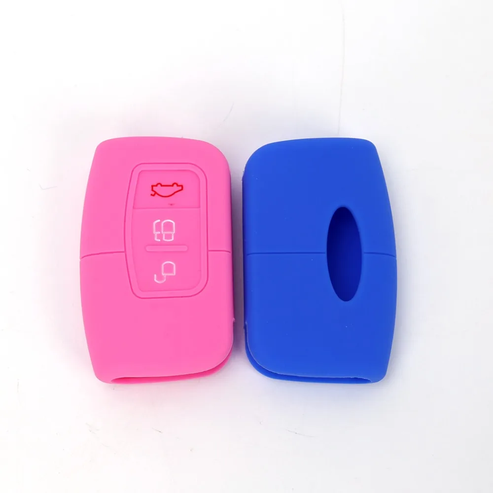

New 3 Button Remote Smart Silicone Car Key Case Shell Cover Fob for Ford Focus 2016 2017 Kuga 2010 Keyless FOB Cover Styling