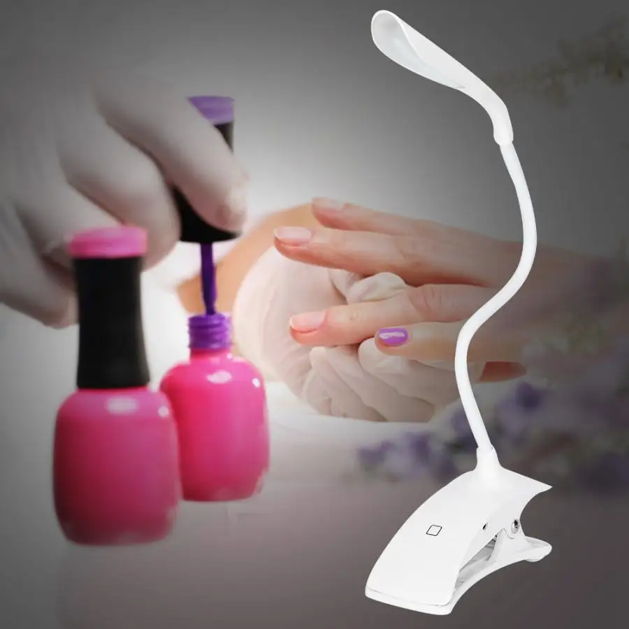 USB Touch Switch Desk Lamp with Clip Nail Art Light Dimmer LED Tattoo Table | Красота и здоровье