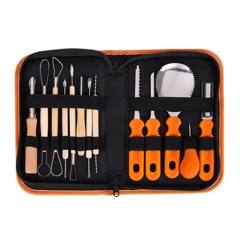 

13Pcs Professional Pumpkin Cutting Supplies Tools Kit Kitchen Fruit Vegetable Cutter Pumpkin Lamp Durable Carving Tools