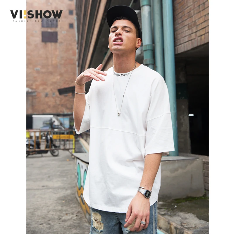 VIISHOW/летние хлопковые повседневные мужские футболки с круглым вырезом и