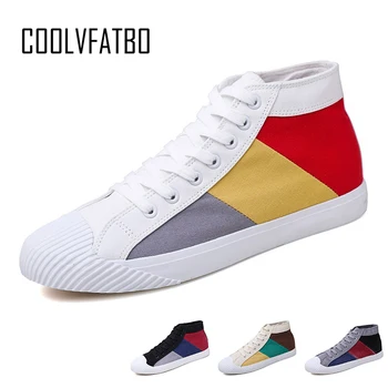 

COOLVFATBO High Top Sneakers Men Breathable Fashion Vulcanize Shoes Male Lace Up Shoes Trainers Tenis Masculino Zapatilla Hombre