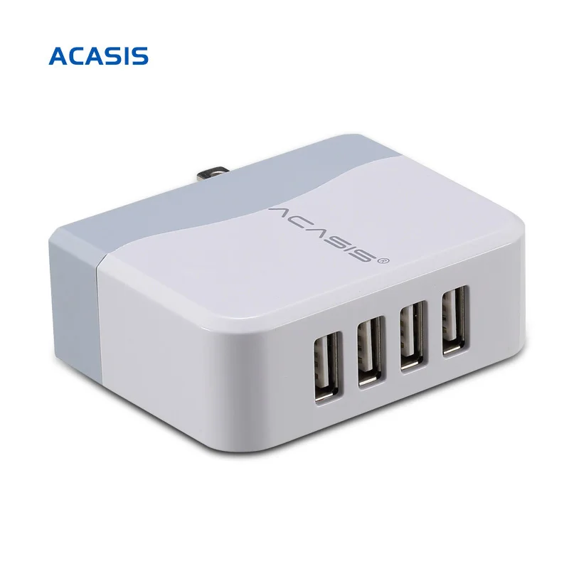 10079TW Acasis UP-04 4 порта Высокоскоростной USB 2,0 концентратор 4.6A зарядное устройство для смартфона, ПК с американской вилкой