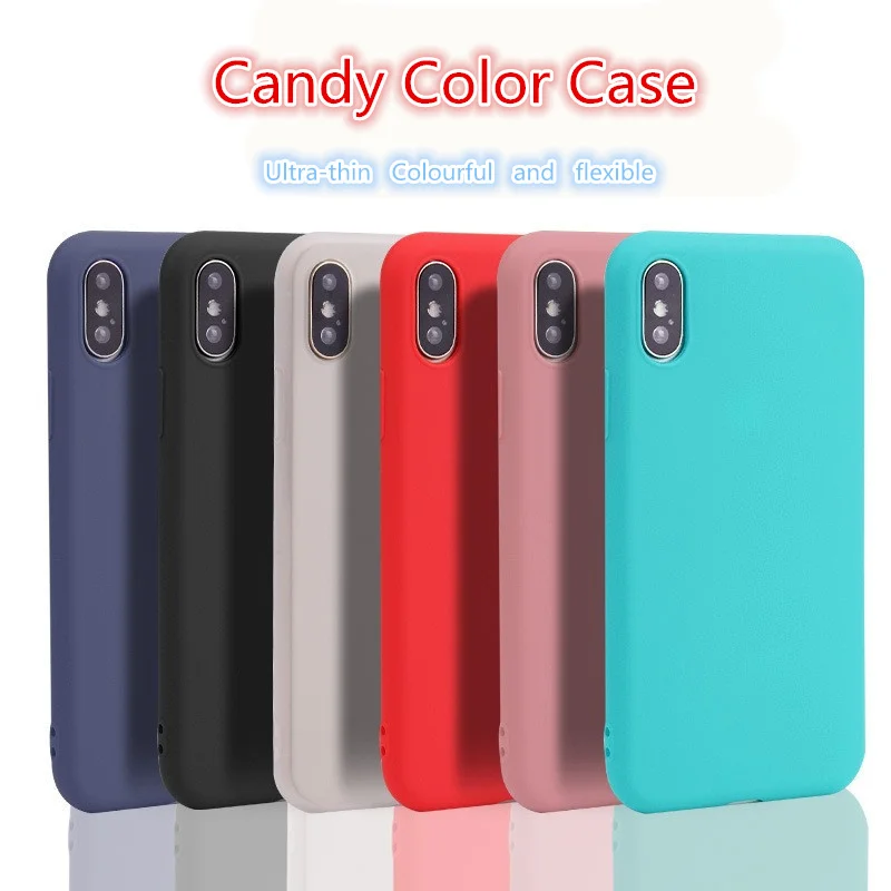 

Candy Color Case For Iphone XS Max XR X 8 7 6S 6 Plus 5S SE Matte Cover For Samsung M10 M20 M30 A10 A30 A50 A70