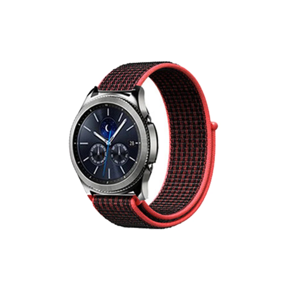 AKBNSTED/20 мм/22 мм нейлоновая петля ремешок для samsung Galaxy Watch 42 мм 46 мм, ремешок для samsung Шестерни S3 классический Huami Amazfit Bip темп