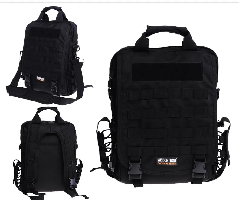 Tático à Prova Mochila para Laptop Bolsa de Ombro para Computador Seibertron Molle D'água Polegada ou Preto Marrom 14 5 High Quality Esporte e Lazer