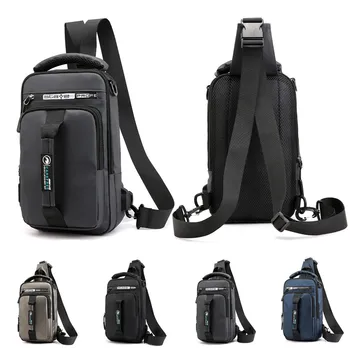

Backpack in Women's Casual Day packs Men Fashion Outdoor Oxford USB Versatile Shoulder Bag Chest Bag 30 Dropping