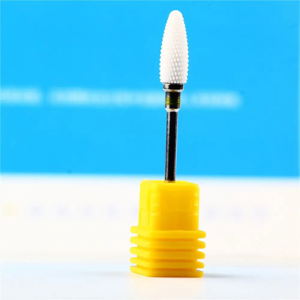 1 Pc Ceramic Nail File Women Manicure Pedicure Head Cuticle Cutter Dead Skin Remover Nail Drill Bits Nail Art Tools for Nail - Цвет: yellow