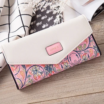 

Fashion Leather Wallet and Purses Embroidery Long Wallets Portfolio Luxury Brand Female Clutch Coin Purse Money Bag Wallet