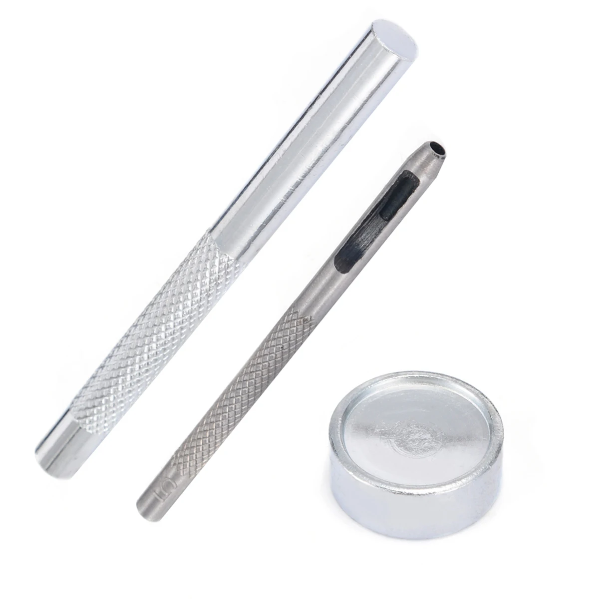 120 Set Silver + Bronze Rivets DIY Crafts Leather Repairing Rivets Tubular Metal Single with Fixing Tool Kit with Storage Box