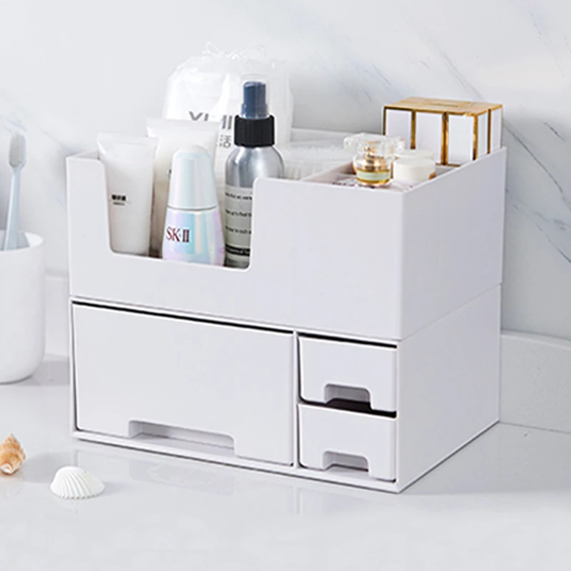 

1pc Drawer Type Cosmetic Storage Box Dressing Table Desktop Finishing Box Plastic Lipstick Rack