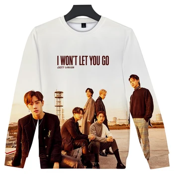 

New Hot Sale GOT7 Round neck Men/Women Sweatshirts Tops 3D GOT7 NEW Album I Won't LET YOU GO Print Clothes