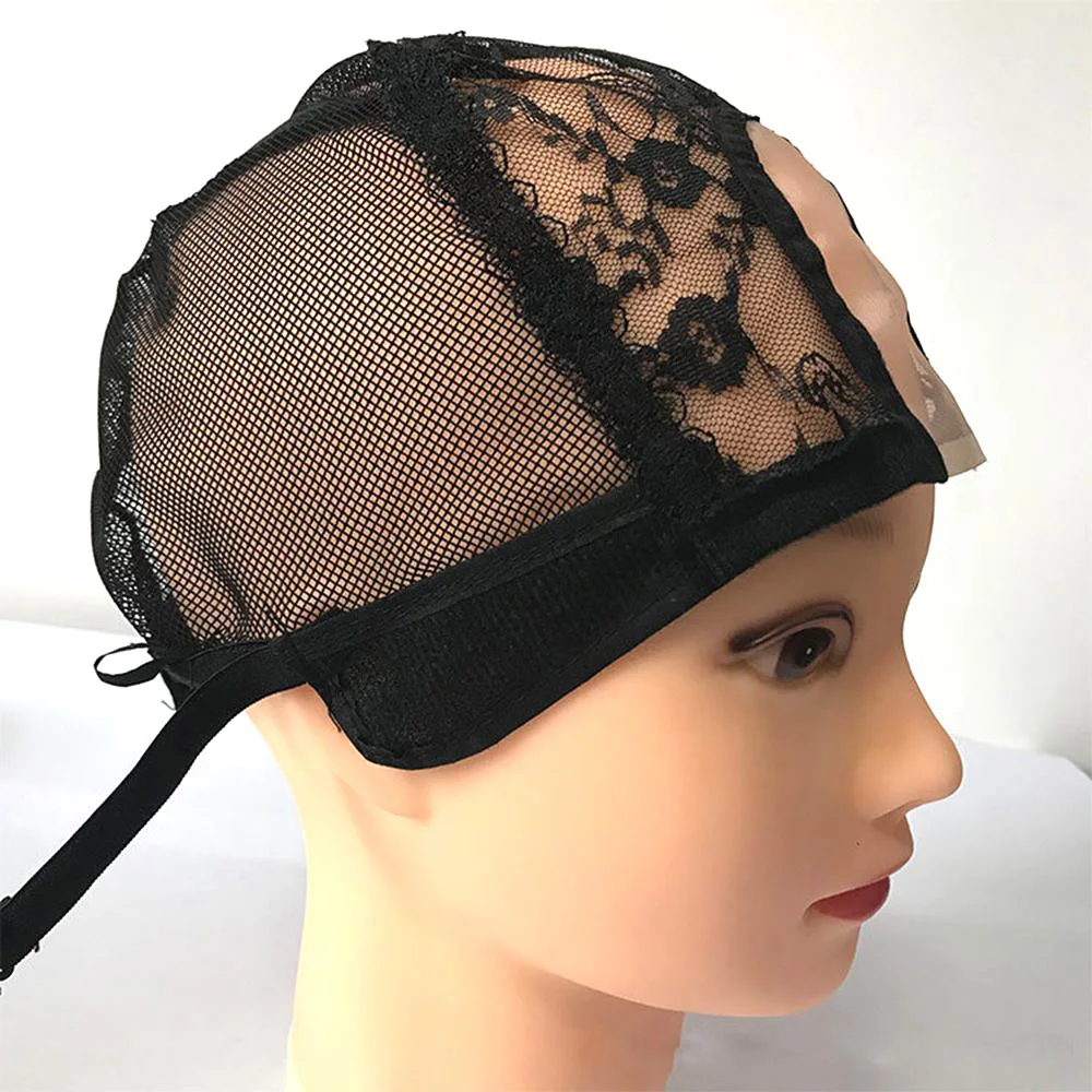 

1 pc Wig Caps With Lace Net For Making Wigs With Adjustable Straps Gluless Wig Caps For Making Wigs