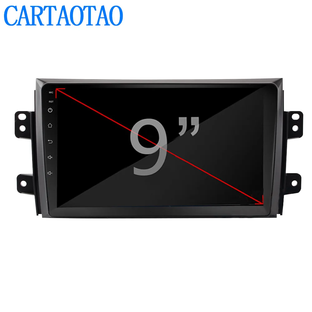Sale Android 8.1 OS 9 inch touch screen car radio player 2DIN Android car radio navigation multimedia player For Suzuki SX4 2006-2013 2