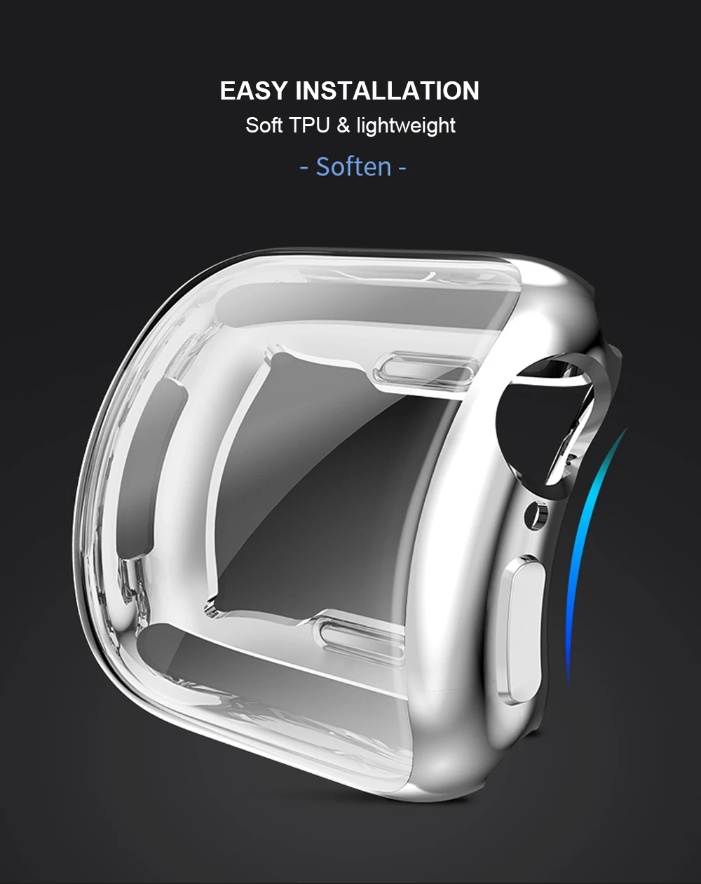 Ascromy phone case for Apple Watch Series 4 40MM 44MM Screen Protector soft tpu shockproof bumper case for iwatch 4 Accessories (5)