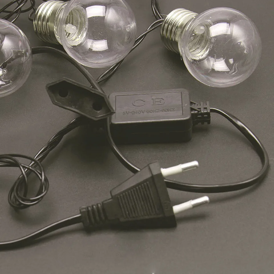 6M 20 Leds Bulb String Lamp Clear Ball Retro Lamp Bulbs Warm String Lighting Holiday Home Bedroom Party Wedding Decor EU US Plug (9)