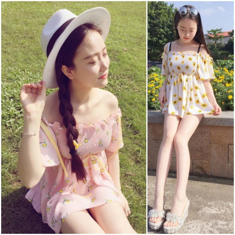 

Korean Women Slash Neck Short Sleeve Chiffon Shirt Sweet Women Summer Tops