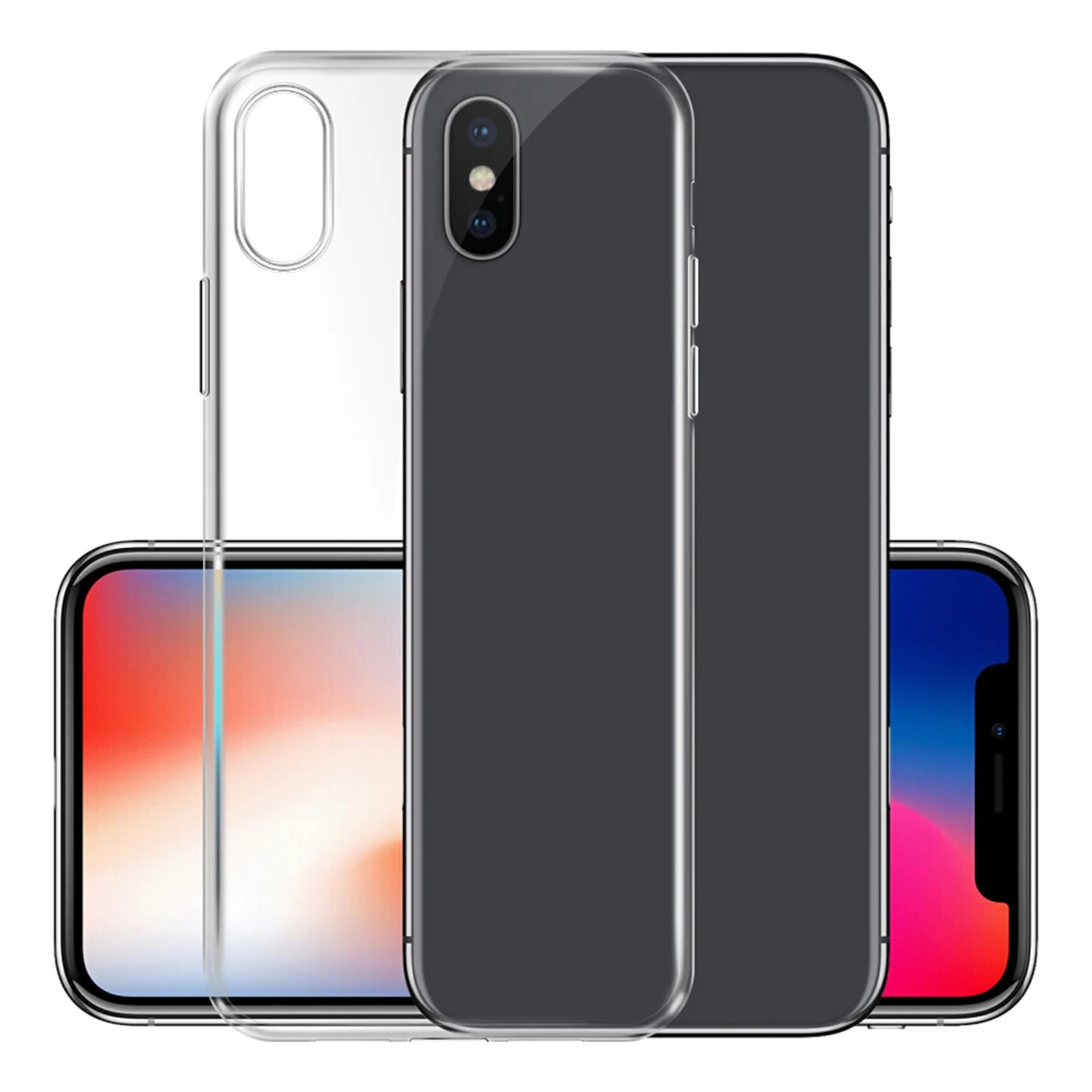 Чехлы для телефонов iPhone 5 6 6s 7 8 X XS max XR мягкий прозрачный силиконовый чехол задняя