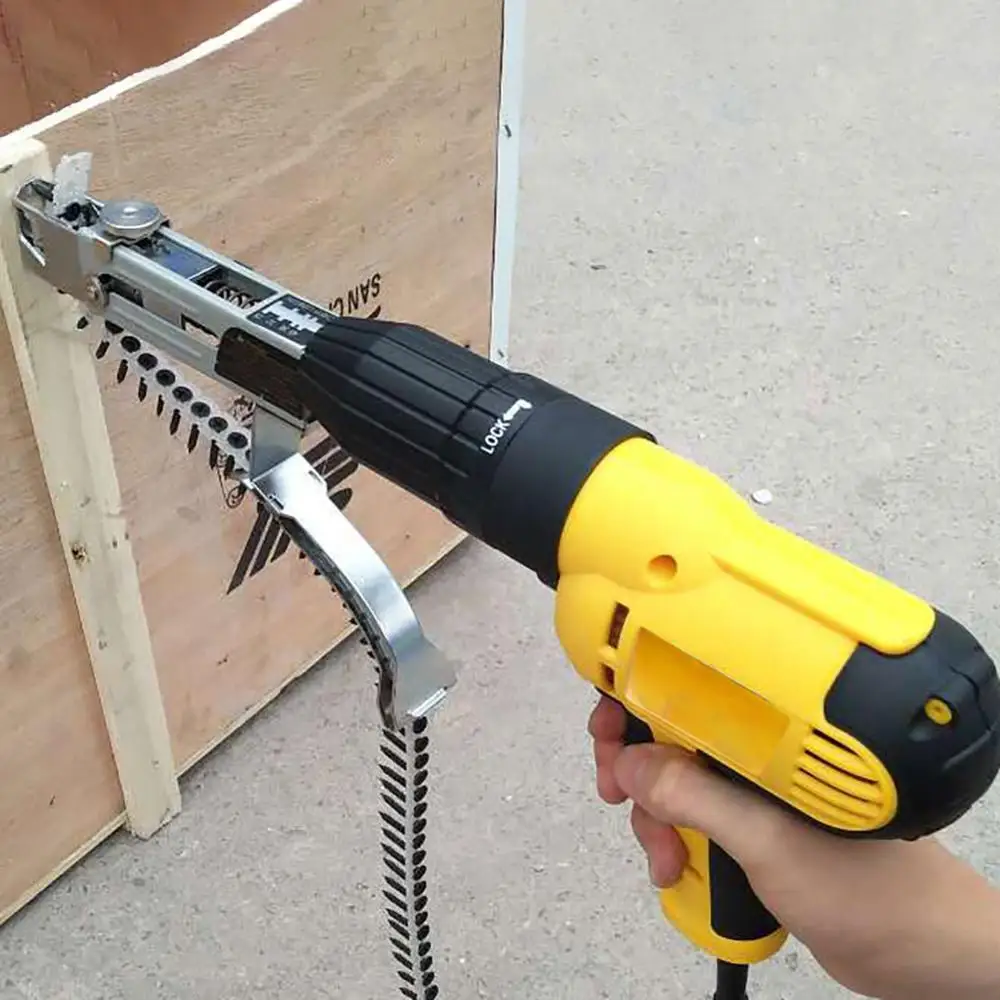 Electric New Automatic Screw Chain Nail Gun Adapter Automatic Screw Spike Drill Woodworking Tool Electric New Automatic Screw Chain Nail Gun Adapter Automatic Screw Spike Drill Woodworking Tool
